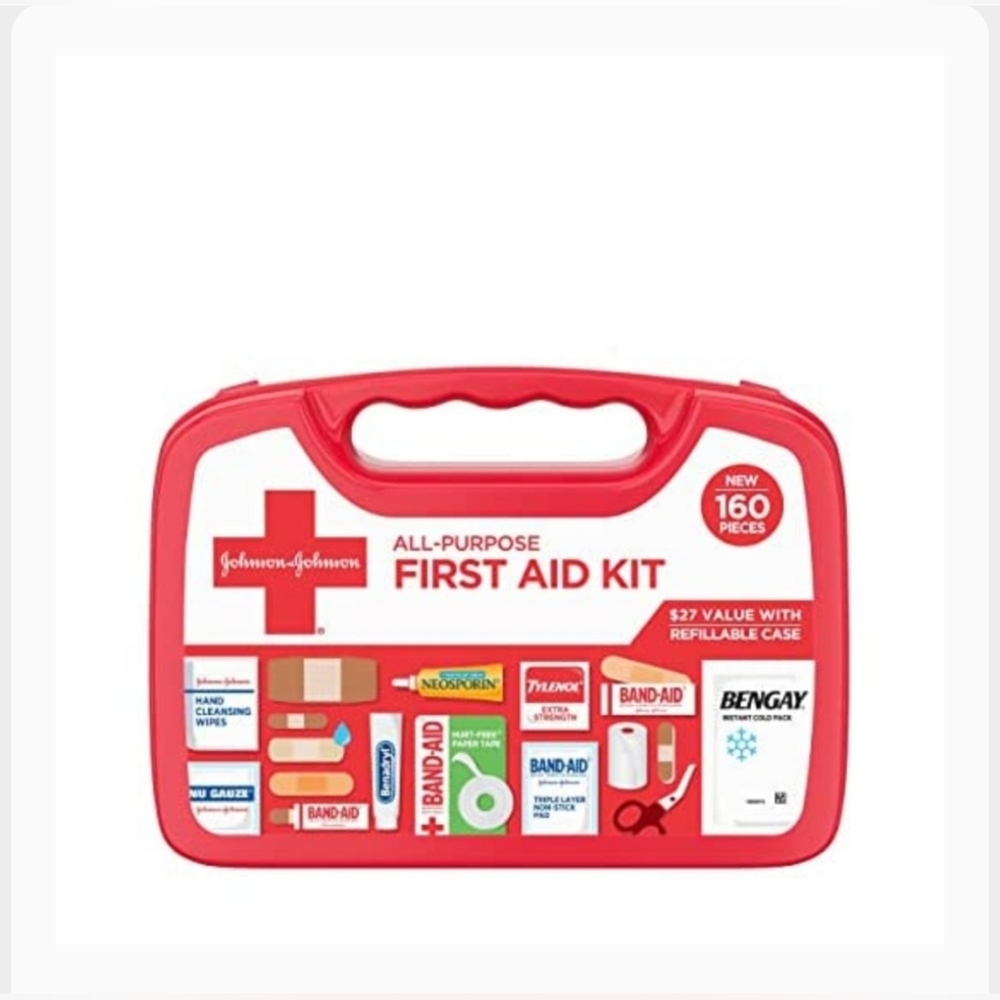 NEW 160 Pc. First Aid Kit by Johnson & Johnson All-Purpose
